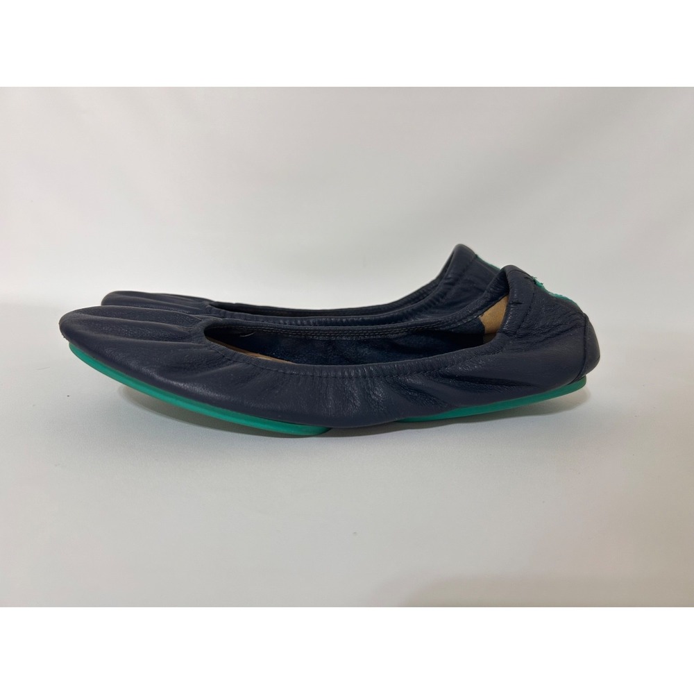 Tieks by Gavrieli Leather Ballet Flats California Navy Blue Shoes Womens Size 8 - Picture 11 of 13